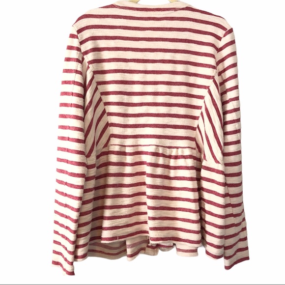 Free People Anthro Striped Textured Peblum Jacket - Picture 7 of 10